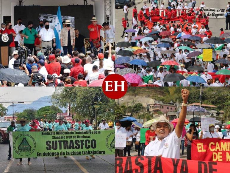 Día del Trabajador 2022: imágenes de las marchas del 1 de mayo en Honduras