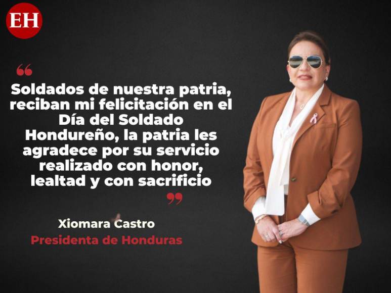 Incluir Cátedra Morazánica en los centros educativos: frases de Xiomara Castro en el Día del Soldado