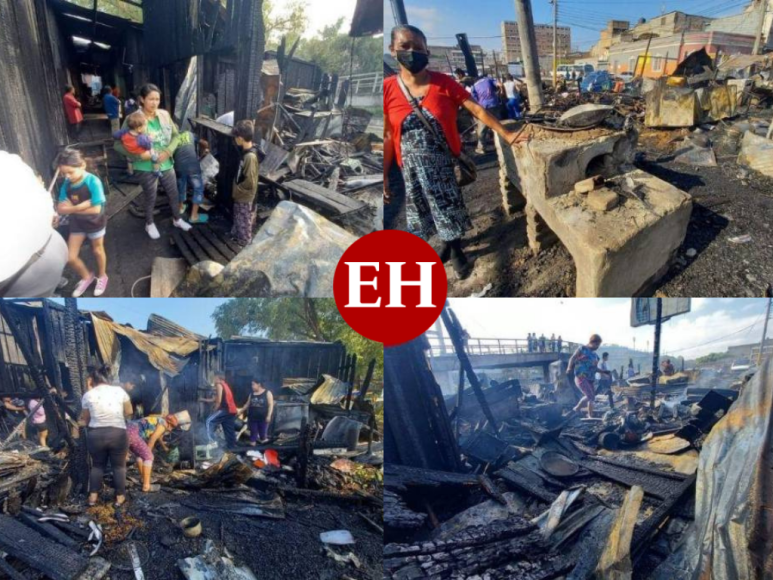 Mercado de la primera avenida quedó hecho cenizas tras incendio (Fotos)