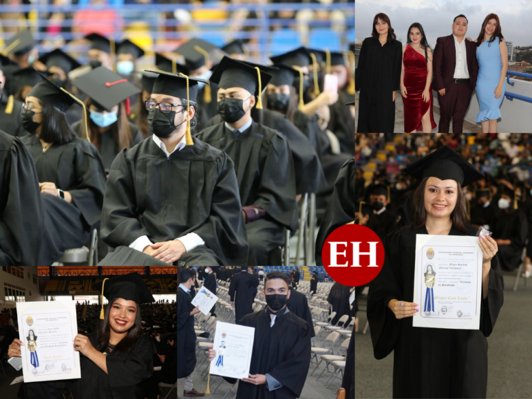 Con menciones honoríficas, UNAH realiza primeras graduaciones presenciales (Fotos)