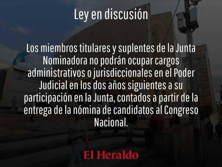 ¿Cuáles son las diferencias entre la actual Ley y la que está en discusión para conformar la Junta Nominadora de la CSJ?