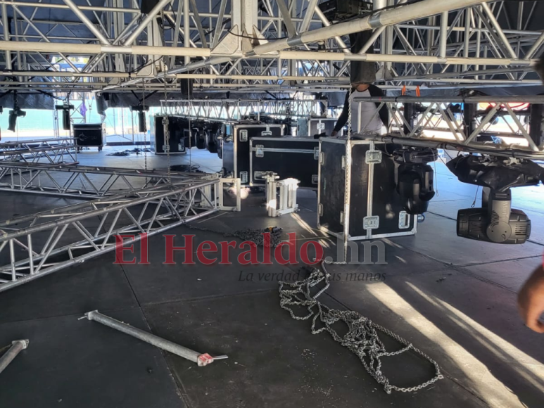 ¡Exclusiva! Así luce el escenario para el concierto de Christian Nodal en Honduras