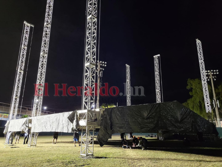 ¡Exclusiva! Así luce el escenario para el concierto de Christian Nodal en Honduras