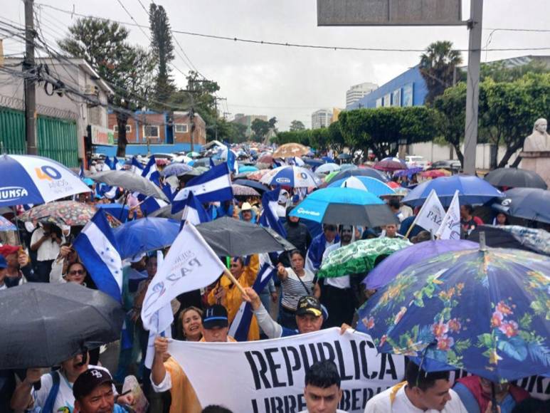 Bajo la lluvia, “Ejército Ciudadano de Paz” marcha contra el Foro de Sao Paulo