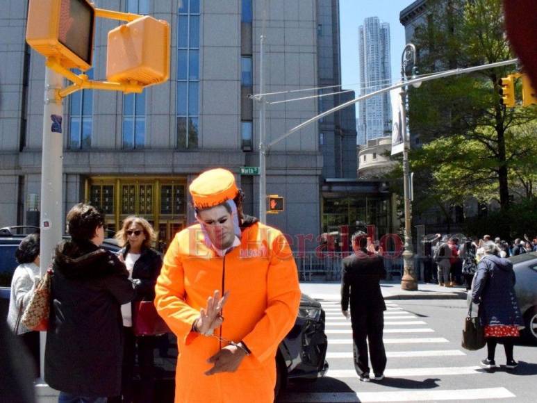 Las imágenes que dejó la segunda audiencia de Juan Orlando Hernández en Nueva York