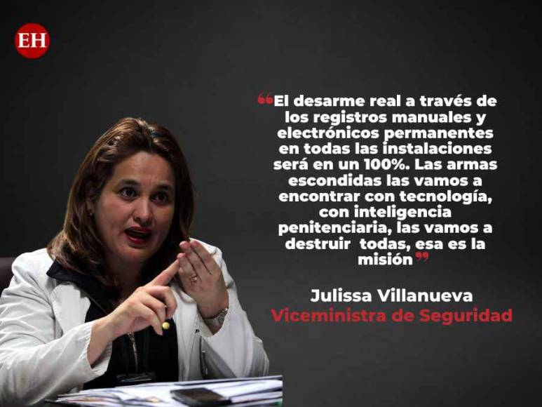 Las frases destacadas de Julissa Villanueva durante la presentación de medidas para intervenir las cárceles en Honduras