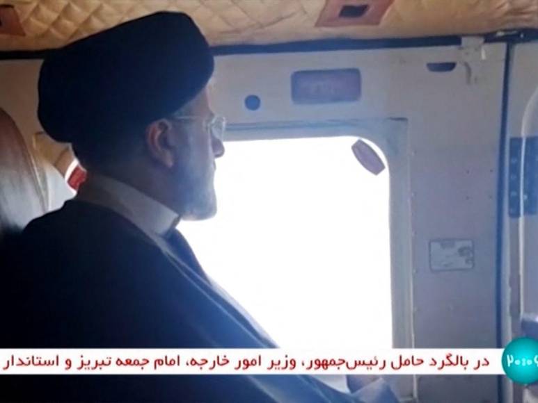 Así quedó el helicóptero donde viajaba Ebrahim Raisi, presidente de Irán
