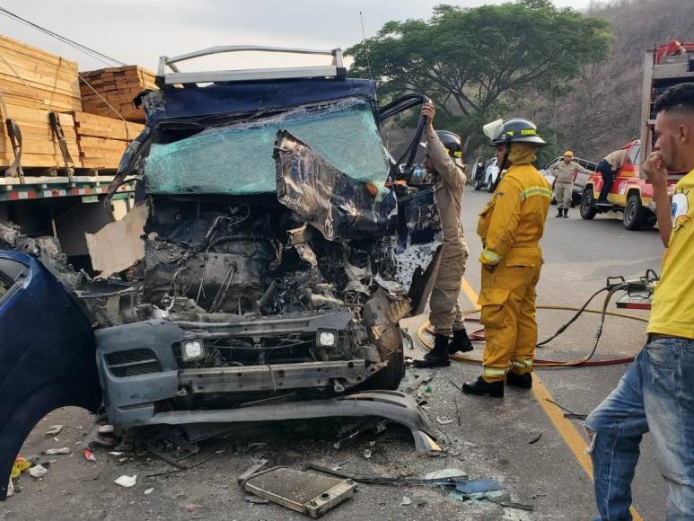 Fallido intento de rebasar provocó fatalidad en cuesta La India, carretera a Olancho