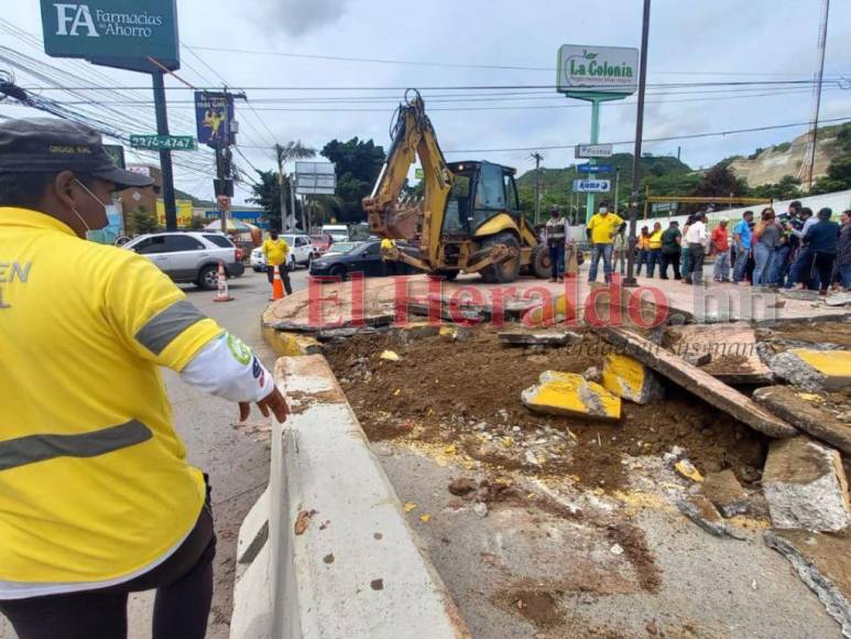 ¿Por qué se destruyó la rotonda de Loarque, en la salida al sur de la capital?