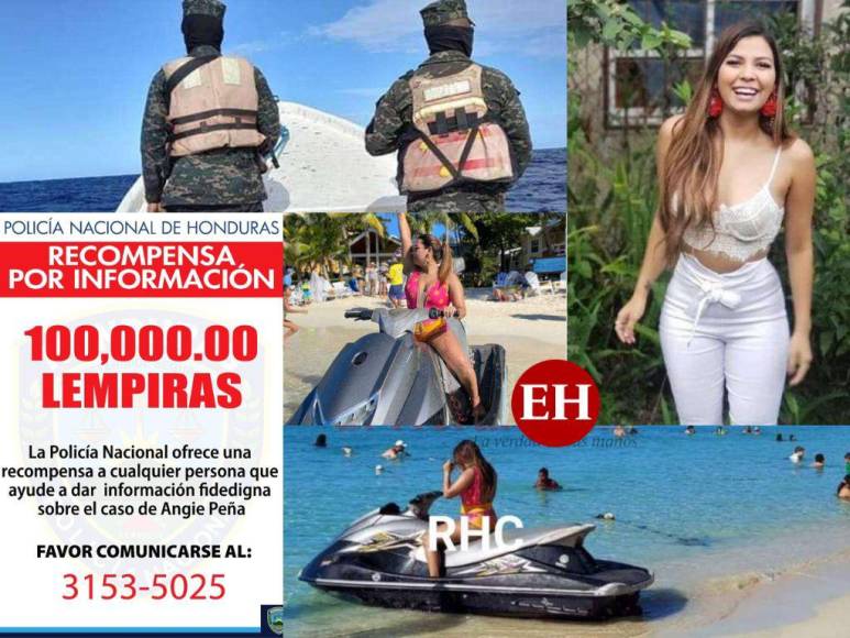 Una recompensa de 100 mil lempiras y posibles sospechosos identificados, lo último sobre el caso de Angie Peña, joven desaparecida en Roatán