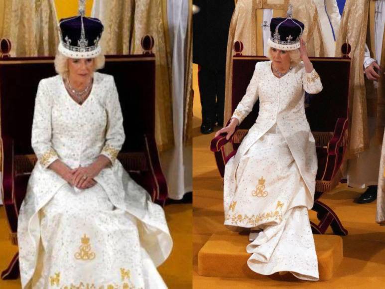 ¿Cuál es significado oculto en los bordados del vestido de la reina Camila durante su coronación?