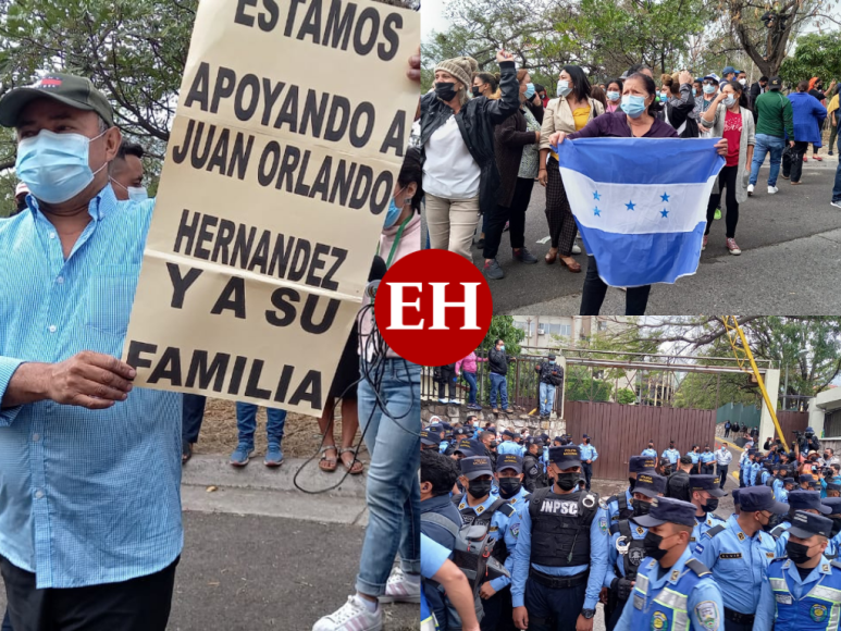 “Es un hombre honesto”, simpatizantes de JOH muestran su apoyo en la CSJ