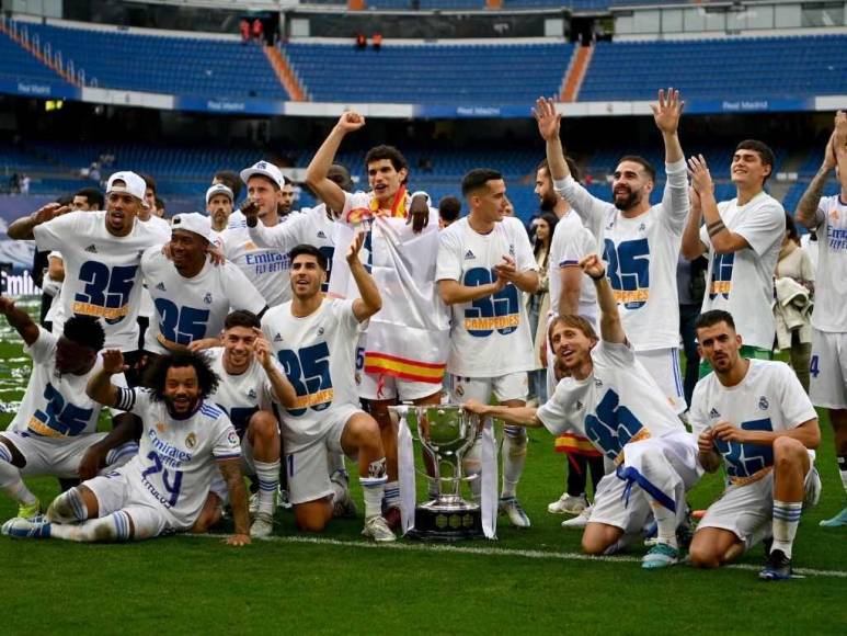 Así celebra el Real Madrid tras coronarse como campeón de la Liga española