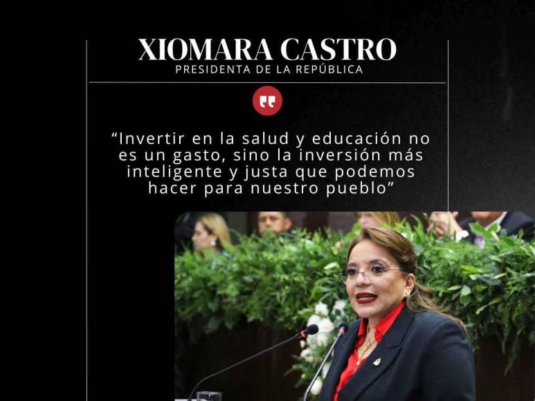 Frases de Xiomara Castro en su informe anual durante tercera legislatura del CN