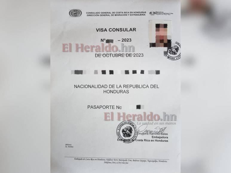 Así es la visa que entrega Costa Rica a hondureños para ingresar a su territorio