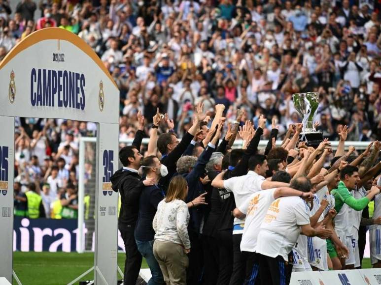 Así celebra el Real Madrid tras coronarse como campeón de la Liga española