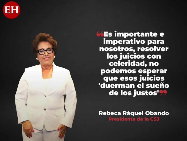 “No me temblará a mí la mano, ni a mis compañeros, para tomar todas las acciones necesarias”: las declaraciones de Rebeca Ráquel, presidenta de la Corte Suprema de Justicia