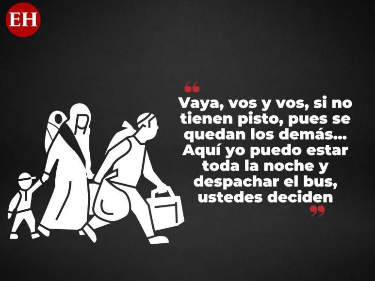 Frases intimidatorias de policías extorsionadores a migrantes en su paso por Honduras