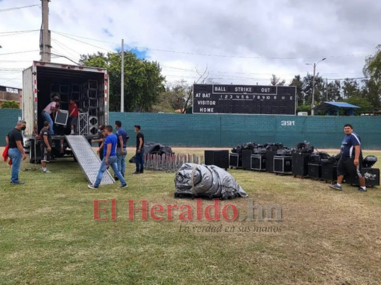 ¡Exclusiva! Así luce el escenario para el concierto de Christian Nodal en Honduras