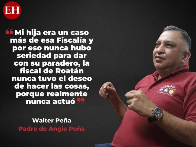 Las frases del padre de Angie Peña a ocho meses de que su hija desapareció en Roatán