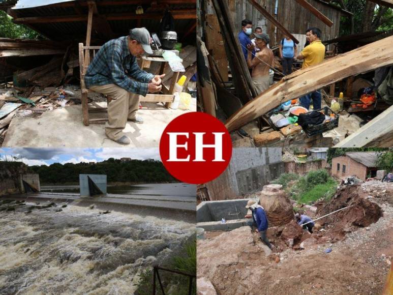 Derrumbes, damnificados y una represa llena dejaron las últimas lluvias (Fotos)