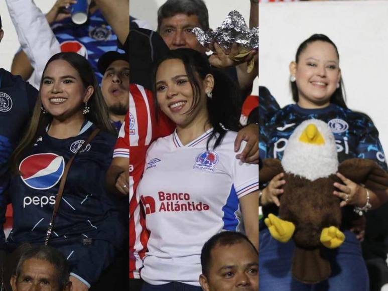 Las bellas aficionadas que roban suspiros previo al clásico Olimpia vs Motagua