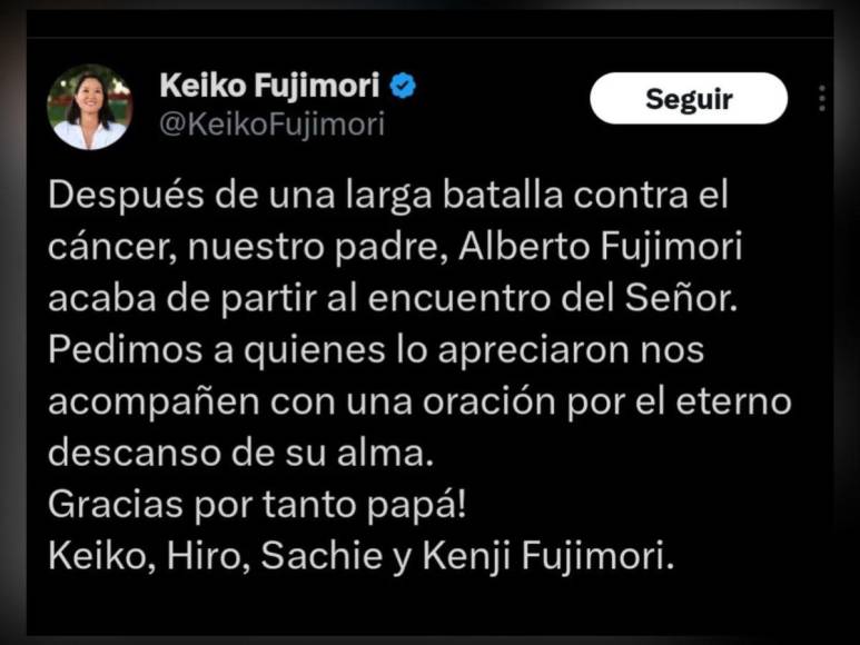 Alberto Fujimori: ¿Quién era y de qué falleció a sus 86 años?