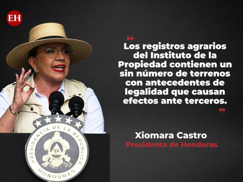 Las frases de Xiomara Castro sobre la creación de la comisión de seguridad agraria y acceso a la tierra