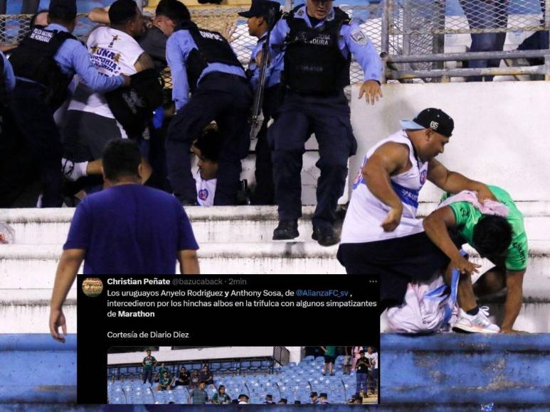 Prensa salvadoreña no perdona y esto dice tras zafarrancho de aficionados de Marathón y Alianza