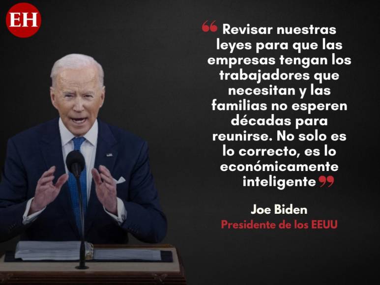 Las frases más destacadas del primer discurso del Estado de la Unión de Biden