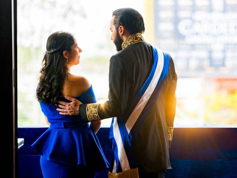 El look de Gabriela Rodríguez y sus hijas en la toma de posesión de Bukele