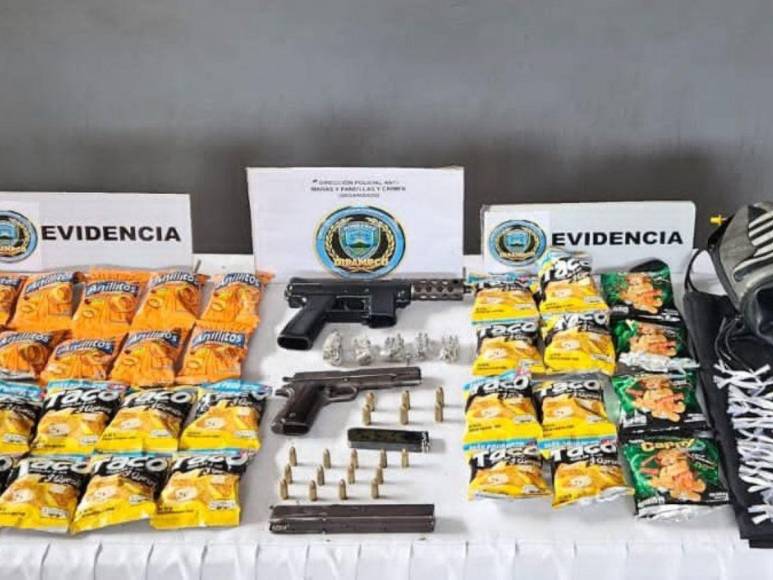 Con armas y drogas escondidas en bolsas de churros detienen a “Baby Skinny” y “El Eficaz”, pandilleros implicados en masacre de Choloma