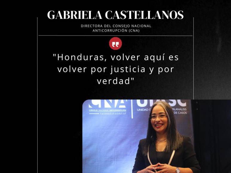 Las frases de Gabriela Castellanos tras regresar a Honduras