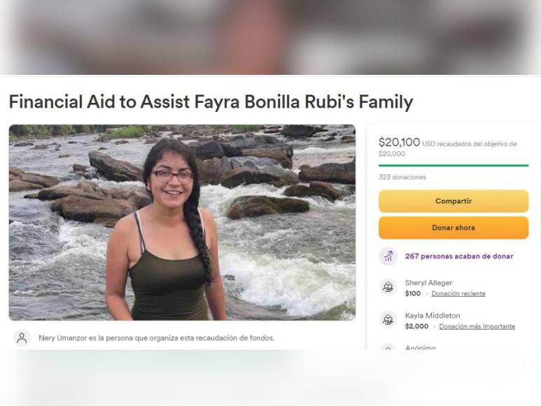 Fayra Bonilla, hondureña asesinada en Virginia; su madre culpa a amiga