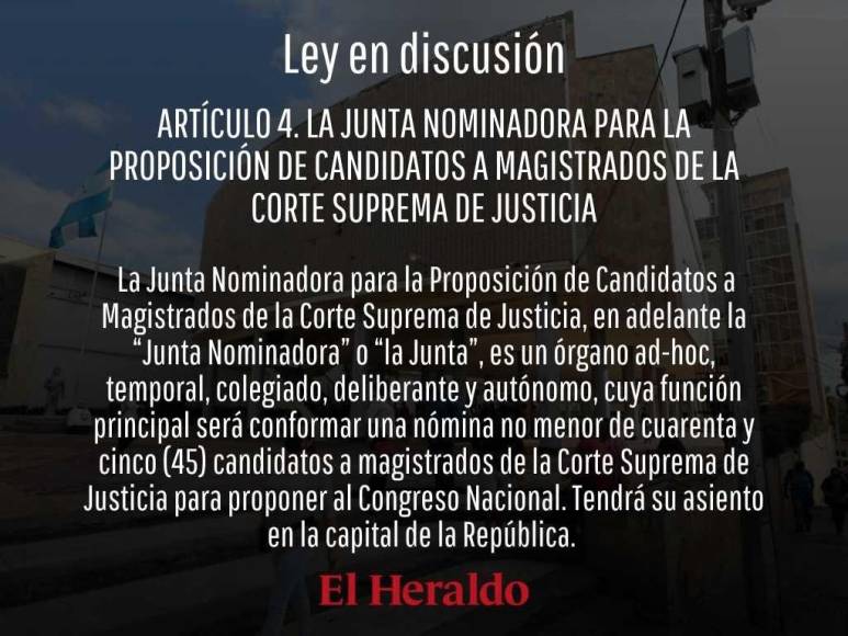 ¿Cuáles son las diferencias entre la actual Ley y la que está en discusión para conformar la Junta Nominadora de la CSJ?