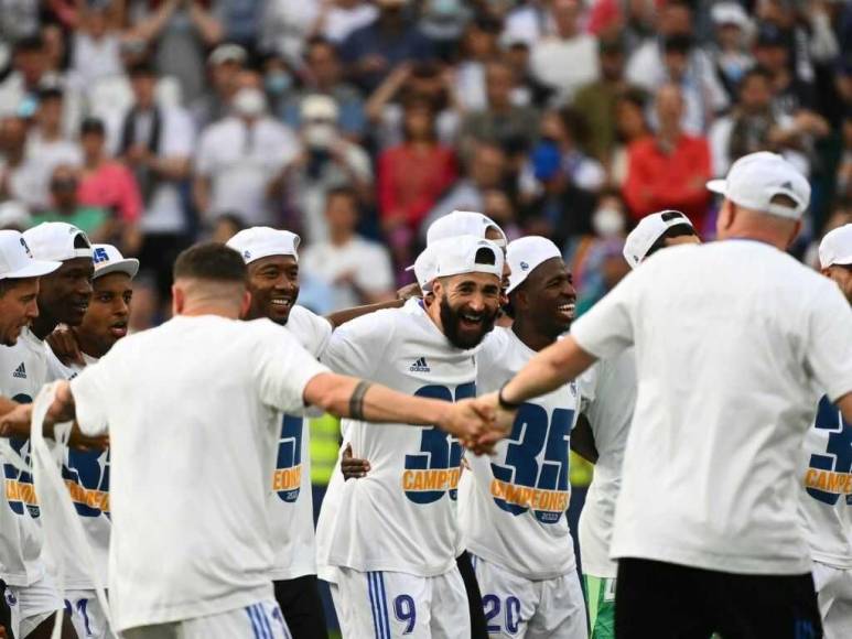 Así celebra el Real Madrid tras coronarse como campeón de la Liga española