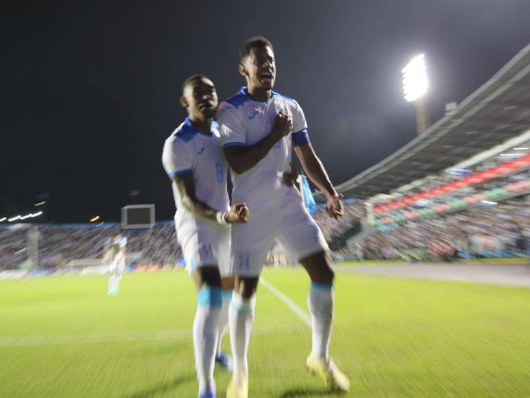 Así celebró los dos goles la Selección de Honduras ante México