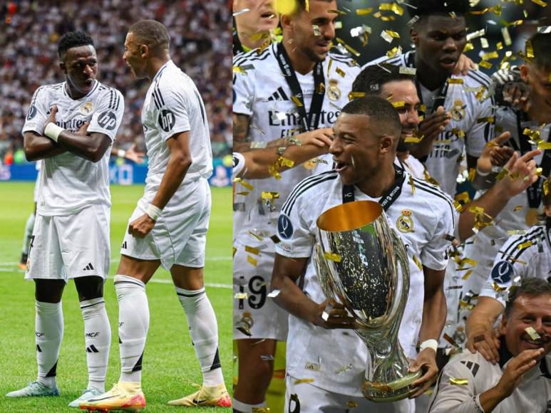 Real Madrid es Supercampeón de Europa: Vinicius, Bellingham y Rodrygo celebran con Mbappé