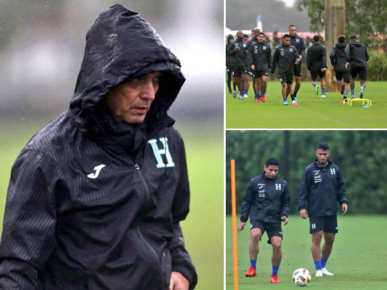 ¡Bajo la lluvia! Así fue el primer entreno de Honduras en Fort Lauderdale