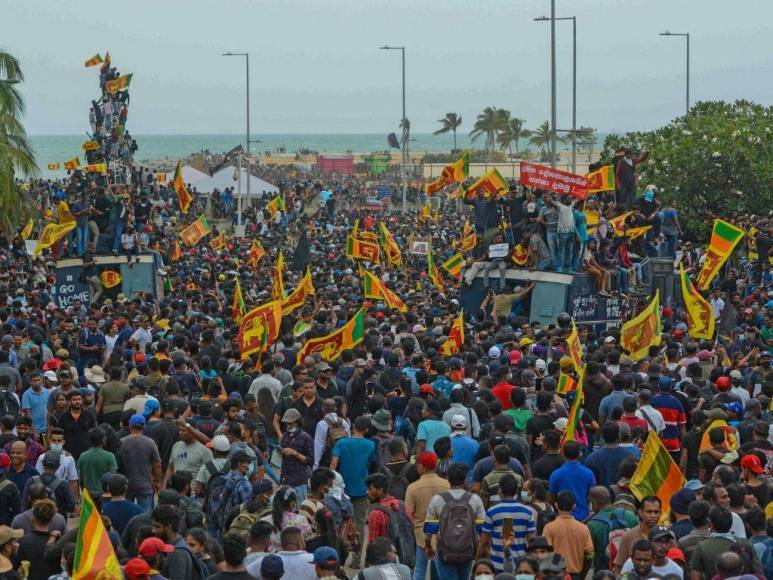 Así fue la irrupción de manifestantes en casa del presidente de Sri Lanka (Fotos)