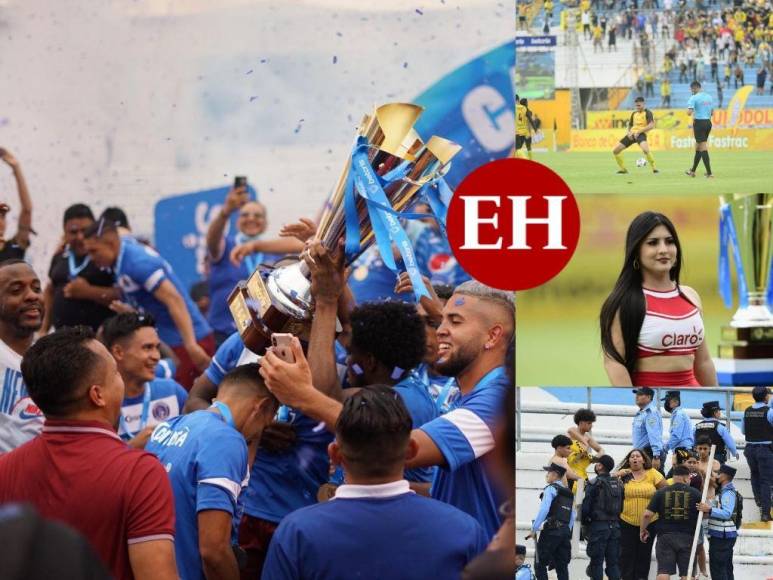 Conquista Azul y caos en las gradas: Lo que no se miró en TV de la final Motagua vs. Real España (FOTOS)