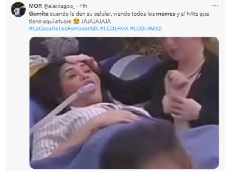 Los memes que dejó la salida de Gomita de La Casa de los Famosos México