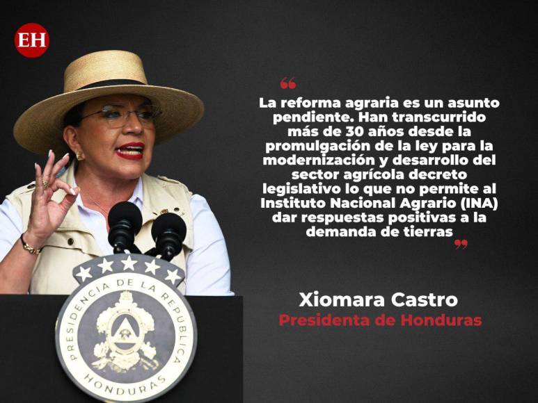 Las frases de Xiomara Castro sobre la creación de la comisión de seguridad agraria y acceso a la tierra