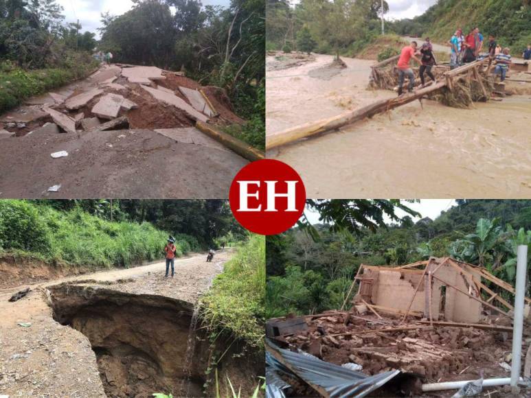 Vías destrozadas y casas derrumbadas: pobre infraestructura de Honduras golpeada por lluvias