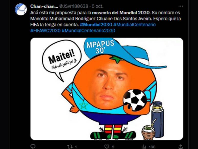 Memes del Mundial 2030, mira las mascotas que rondan en las redes sociales de X