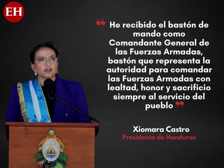 “Mujeres de las FFAA contarán con todo mi apoyo”, Xiomara tras asumir como Comandante en Jefe