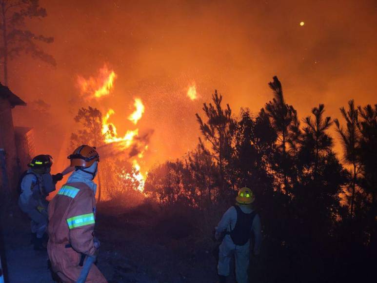 Impactantes imágenes del incendio forestal que se reactivó en cerro El Trigo