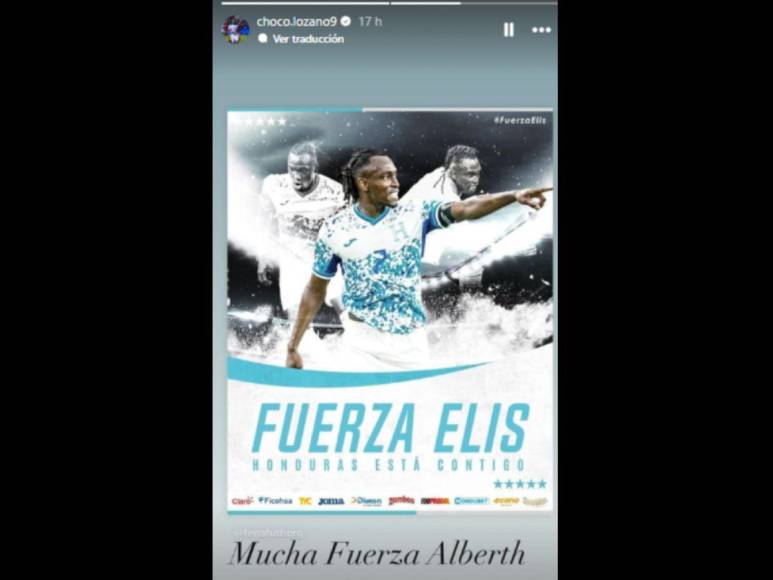 ¡Mensajes a Alberth Elis! Honduras sigue deseándole lo mejor