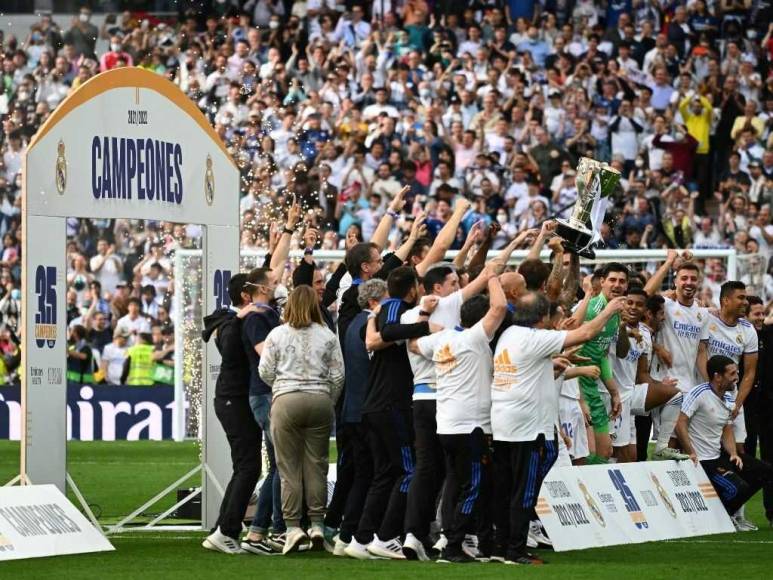 Así celebra el Real Madrid tras coronarse como campeón de la Liga española