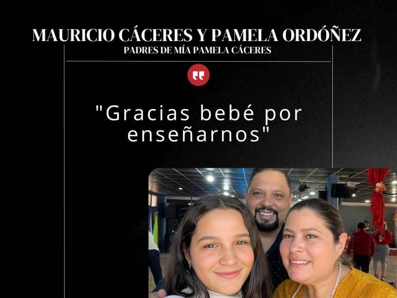 “Gracias bebé por enseñarnos”: Frases de los padres de Mía Cáceres durante su entierro